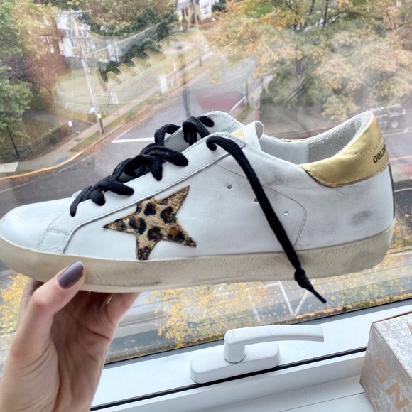 RARE Golden Goose Leopard Leather Sneakers - Picture 4 of 6